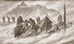 Lo strappo si ingrandisce durante una bufera di neve, 1876 da Austrian School