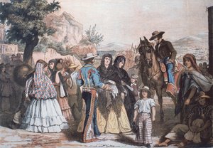 Costumi tradizionali messicani di metà Ottocento da Austrian School