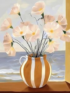 Fiori alle finestre sul mare