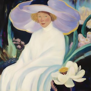 Cappello viola da donna elegante da Avanesova Elena