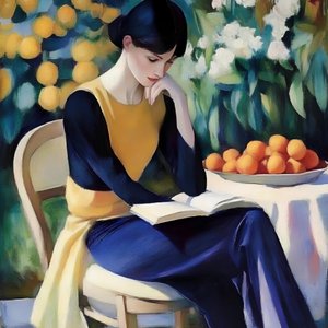 Una lettura tranquilla in giardino