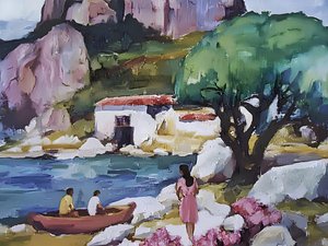 La tranquilla baia del villaggio da Avanesova Elena
