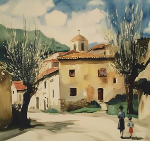 Sentiero tranquillo del villaggio