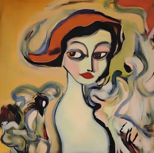 La donna con il cappello rosso da Avanesova Elena
