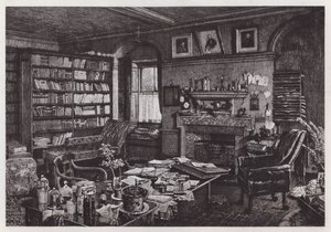 Lo studio di Charles Darwin a Down House da Axel (after) Haig