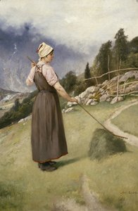 Ragazza che rastrella il fieno da Axel Hjalmar Ender