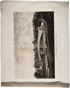 Ponte sullo Schuylkill vicino a Filadelfia, da un Atlante degli Stati Uniti, 1824 da Axel Leonhard Klinckowström