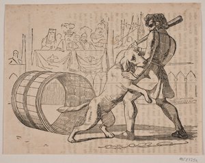 La lotta di Macaire con il cane