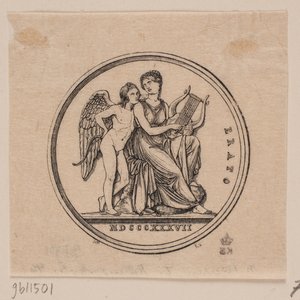 Medaglia con Rappresentazione di Erato da Axel Theodor Kittendorff