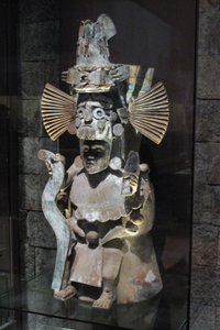 Bruciatore di incenso a forma del dio Tlaloc, Tlahuac, periodo postclassico tardo, c.1500 da Aztec