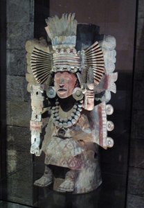 Bruciatore di incenso a forma della dea del mais Xilonen, Tlahuac, periodo postclassico tardo, c.1500 da Aztec