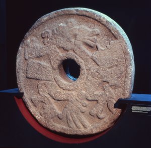 Pietra usata nel gioco della pelota da Aztec