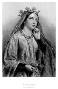 Berengaria di Navarra c1164-1230, regina consorte di Re Riccardo I, XIX secolo da B. Eyles