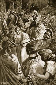 Il Sacco di Olinto, 348 a.C., illustrazione da 