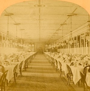 Sala da Pranzo, Grand Union Hotel, Saratoga, La Sala da Pranzo più Grande del Mondo da B. W. Kilburn