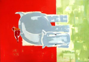 Ippopotamo e uccello