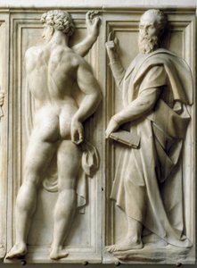 Profeta e Ignudo Basso rilievo in marmo di Baccio Bandinelli