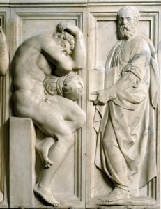Profeta e Ignudo Basso rilievo in marmo di Baccio Bandinelli (1493-1560)