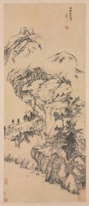 Paesaggio dopo Guo Zhongshu, metà 1600-1705 da Bada Shanren