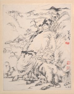 Album di paesaggi, datato 1699 da Bada Shanren