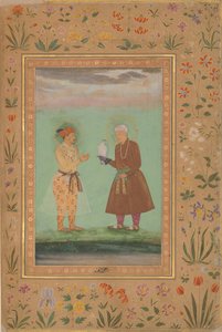 Jahangir e suo padre Akbar, Folio dall