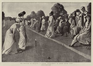 Il ritorno del croquet, un torneo femminile al Sheen House Club da Balliol (after) Salmon