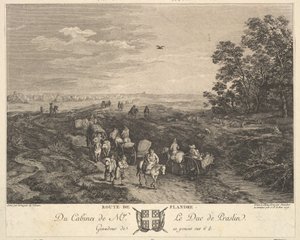 Route de Flandre dopo un dipinto nella collezione del Duca di Praslin da Balthasar Anton Dunker