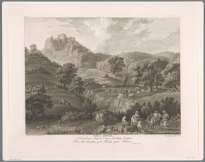 Veduta di Roccagiovine da Balthasar Anton Dunker