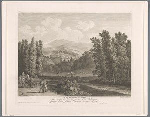 Veduta di Vicovaro da Balthasar Anton Dunker
