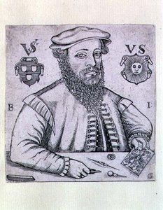 Ritratto di Virgilius Solis (1514-62) incisore tedesco da Balthasar Jenichen