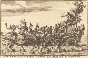 Barcha di musici rapra Clauco dio Marino e Tritoni da Balthasar Moncornet after Remigio Cantagallina