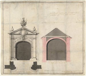 Progetto per una porta della città a Treviri da Balthasar Neumann