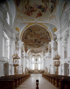 Veduta interna della chiesa del monastero di Johann Balthasar Neumann