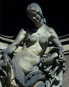 (dettaglio) da una scultura di una ninfa da Balthasar Permoser