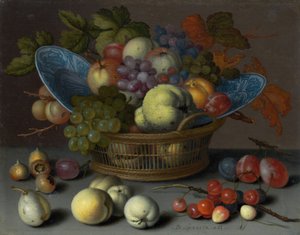 Cesto di frutta, 1622 circa (olio su tavola) da Balthasar van der Ast