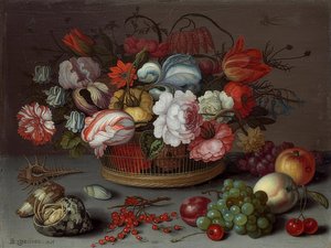Cesto con fiori da Balthasar van der Ast