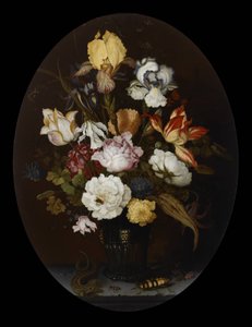 Natura morta di fiori in un vaso di vetro da Balthasar van der Ast
