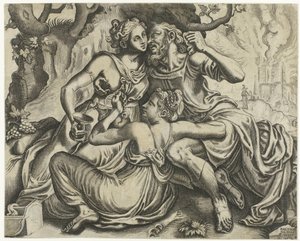 Lot e le sue figlie da Balthazar van den Bos