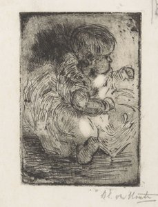 Ritratto di H.W. Mouton da bambino da Barbara Elisabeth van Houten (signed by artist)