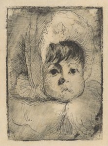 Ritratto di Elizabeth Mouton da bambina con cappuccio da Barbara Elisabeth van Houten
