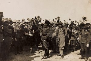 Benito Mussolini con i suoi fascisti e Italo Balbo in Libia a Tripoli da Barbera La