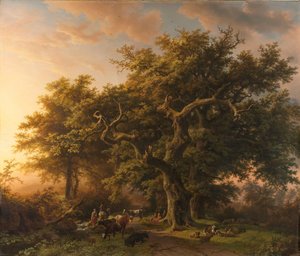 Scena forestale da Barend Cornelis Koekkoek