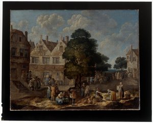 Una coppia di scene di villaggio da Barend Hendrik Thier