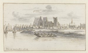 Veduta di Grave, Noord-Brabant da Barend Klotz (attributed to)