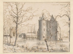 Veduta di Kasteel Frisselstein, Veghel da Barend Klotz (attributed to)