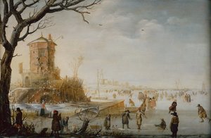 Paesaggio Invernale con Pattinatori da Barent Avercamp