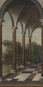 Colonnato che dà su un parco