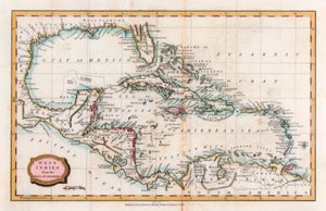 Mappa delle Indie Occidentali, XVIII secolo da Barlow