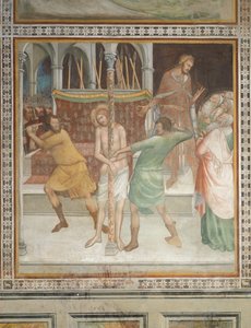 Scena dal Nuovo Testamento: Flagellazione di Cristo da Barna da Siena