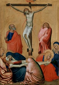 La Crocifissione e il Compianto, 14° secolo da Barna da Siena